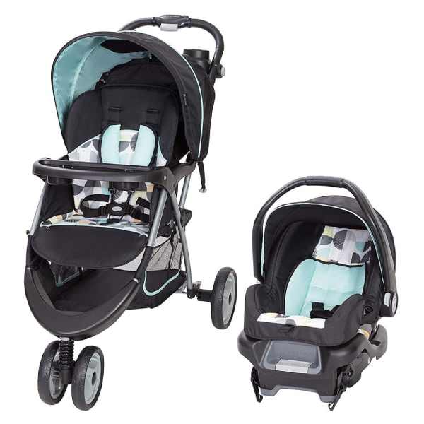 Convertible stroller with detachable car seat for versatile travel